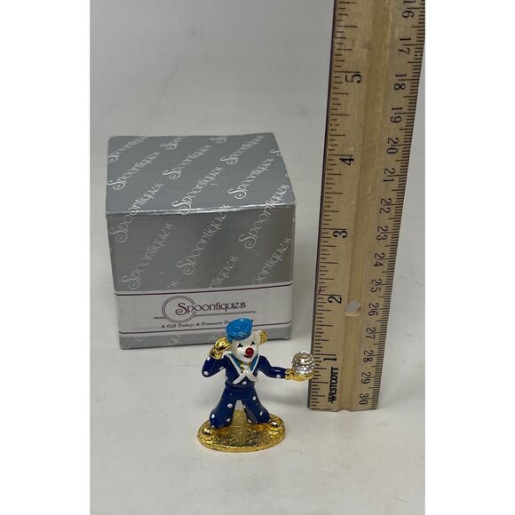 Swarovski Crystal Spoontiques Pewter Circus Sailor Navy Figurine Ball Miniature - Picture 3 of 3
